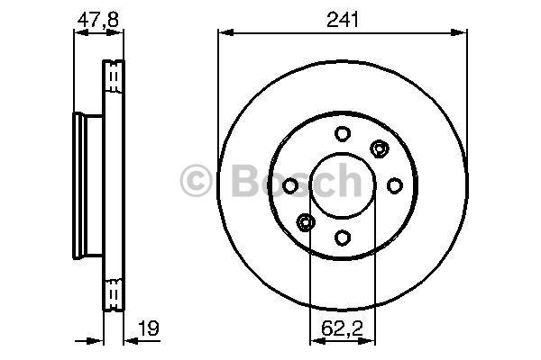 Bosch Тормозной диск передний вентилируемый – цена 124 PLN