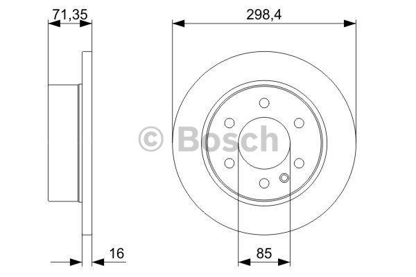 Тормозной диск задний невентилируемый Bosch 0 986 479 295