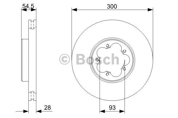 Bosch Wentylowana przednia tarcza hamulcowa – cena 176 PLN