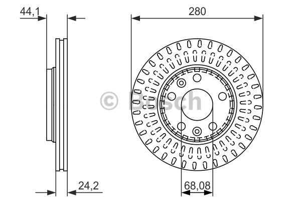 Front brake disc ventilated Bosch 0 986 479 777