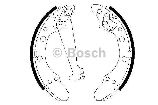 Колодки тормозные барабанные, комплект Bosch 0 986 487 270