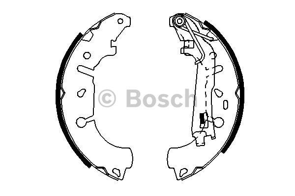 Колодки тормозные барабанные, комплект Bosch 0 986 487 703