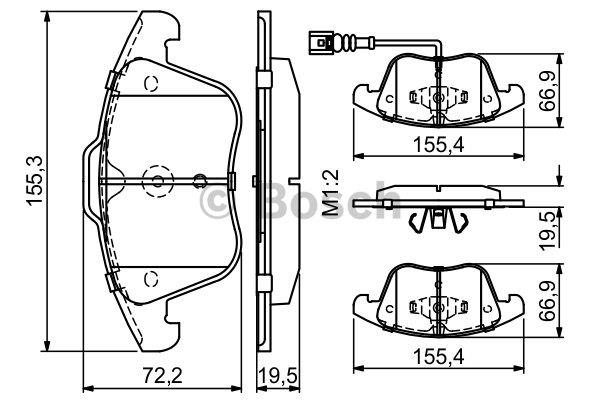 Bosch Klocki hamulcowe, zestaw – cena 170 PLN