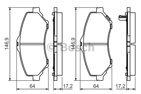 Bosch Brake Pad Set, disc brake – price 169 PLN