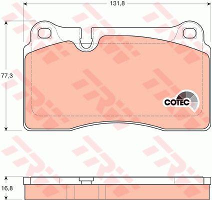 TRW COTEC disc brake pads, set TRW GDB1670