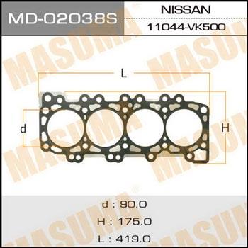 Masuma MD-02038S Gasket, cylinder head MD02038S: Buy near me in Poland at 2407.PL - Good price!