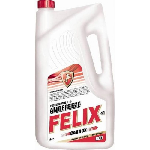 Felix 430206033 Antifreeze G12+ CARBOX, red, -40°C, 5 l 430206033: Buy near me in Poland at 2407.PL - Good price!