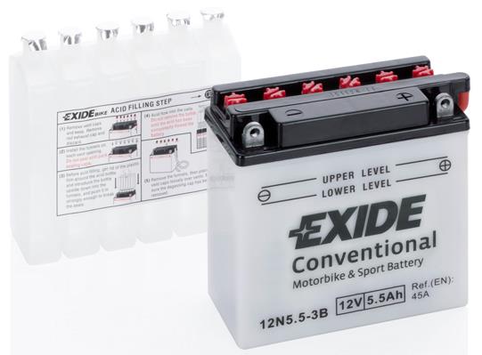 Exide 12N5.5-3B Battery Exide Conventional 12V 5,5AH 420A(EN) R+ 12N553B: Buy near me at 2407.PL in Poland at an Affordable price!