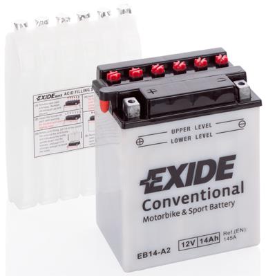 Exide EB14-A2 Battery Exide Conventional 12V 14AH 145A(EN) L+ EB14A2: Buy near me in Poland at 2407.PL - Good price!