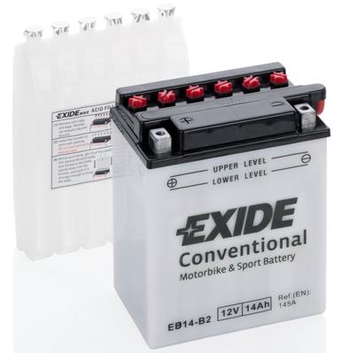 Exide EB14-B2 Battery Exide Conventional 12V 14AH 145A(EN) L+ EB14B2: Buy near me in Poland at 2407.PL - Good price!