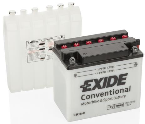 Exide EB16-B Akumulator Exide Conventional 12V 19AH 190A(EN) L+ EB16B: Dobra cena w Polsce na 2407.PL - Kup Teraz!
