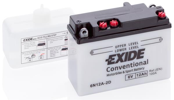 Exide 6N12A-2D Battery Exide Conventional 6V 12AH 100A(EN) R+ 6N12A2D: Buy near me in Poland at 2407.PL - Good price!
