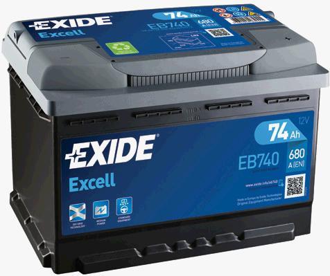 Exide EB740 Akumulator Exide Excell 12V 74AH 680A(EN) R+ EB740: Dobra cena w Polsce na 2407.PL - Kup Teraz!