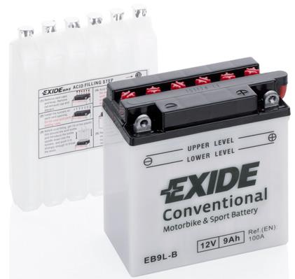 Exide EB9L-B Battery Exide Conventional 12V 9AH 100A(EN) L+ EB9LB: Buy near me at 2407.PL in Poland at an Affordable price!