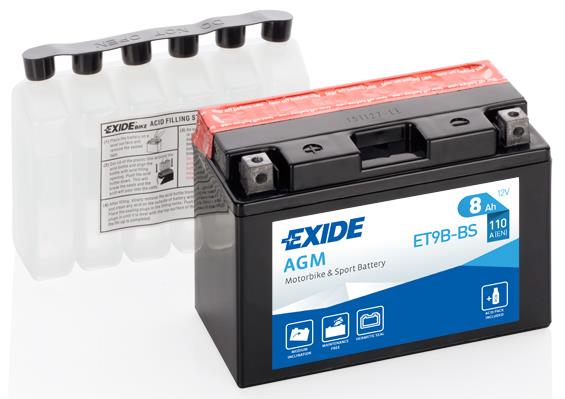 Exide ET9B-BS Аккумулятор Exide AGM 12В 8Ач 110А(EN) L+ ET9BBS: Отличная цена - Купить в Польше на 2407.PL!