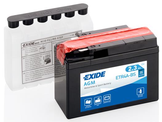 Exide ETR4A-BS Аккумулятор Exide AGM 12В 2,3Ач 35А(EN) L+ ETR4ABS: Отличная цена - Купить в Польше на 2407.PL!