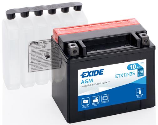 Exide ETX12-BS Акумулятор Exide AGM 12В 10Ач 150А(EN) L+ ETX12BS: Приваблива ціна - Купити у Польщі на 2407.PL!