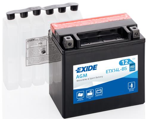 Exide ETX14L-BS Battery Exide AGM 12V 12AH 200A(EN) R+ ETX14LBS: Buy near me in Poland at 2407.PL - Good price!