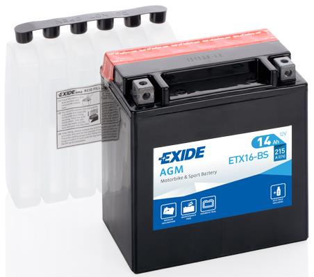 Exide ETX16-BS Акумулятор Exide AGM 12В 14Ач 215А(EN) L+ ETX16BS: Приваблива ціна - Купити у Польщі на 2407.PL!