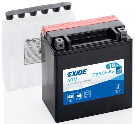 Exide ETX20CH-BS Battery Exide AGM 12V 18AH 230A(EN) L+ ETX20CHBS: Buy near me in Poland at 2407.PL - Good price!