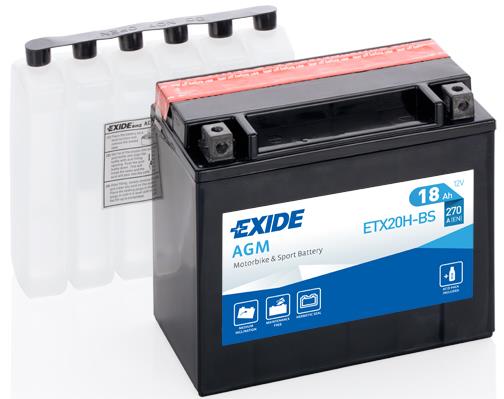 Exide ETX20H-BS Akumulator Exide AGM 12V 18AH 270A(EN) L+ ETX20HBS: Dobra cena w Polsce na 2407.PL - Kup Teraz!