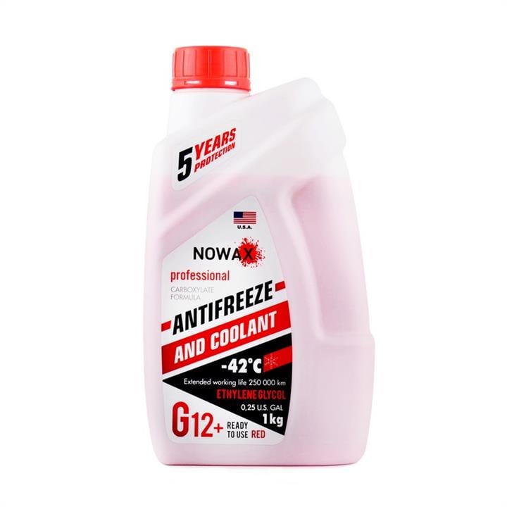 Nowax NX01006 Antifreeze G12+, red, -42°C, 1 l NX01006: Buy near me in Poland at 2407.PL - Good price!