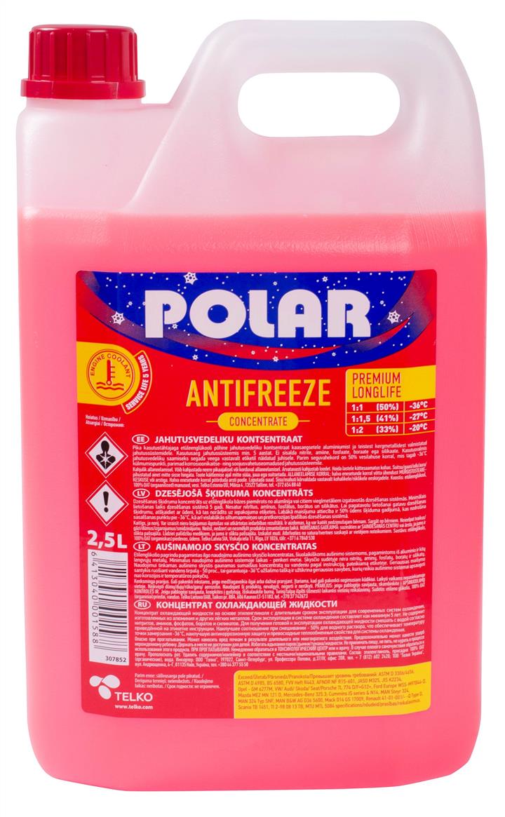 Polar K200224 Antifreeze concentrate G12+, red, -70°C, 2.5 l K200224: Buy near me in Poland at 2407.PL - Good price!