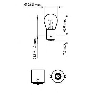 Philips 12498 Лампа розжарювання P21W 12V 21W 12498: Приваблива ціна - Купити у Польщі на 2407.PL!