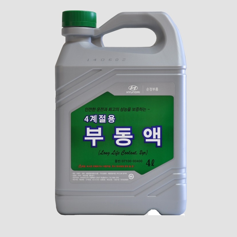 Płyn do chłodnic LONG LIFE COOLANT, zielony, 4 L Hyundai&#x2F;Kia 07100 00400