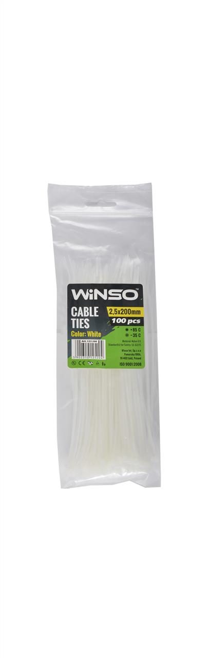 Winso 125200 Plastic clamp WINSO 2,5x200mm, white (100pcs/pack) 125200: Buy near me in Poland at 2407.PL - Good price!