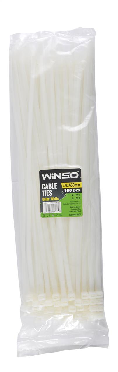 Winso 176450 Plastic clamp WINSO 7,6x450mm, white (100pcs/pack) 176450: Buy near me in Poland at 2407.PL - Good price!