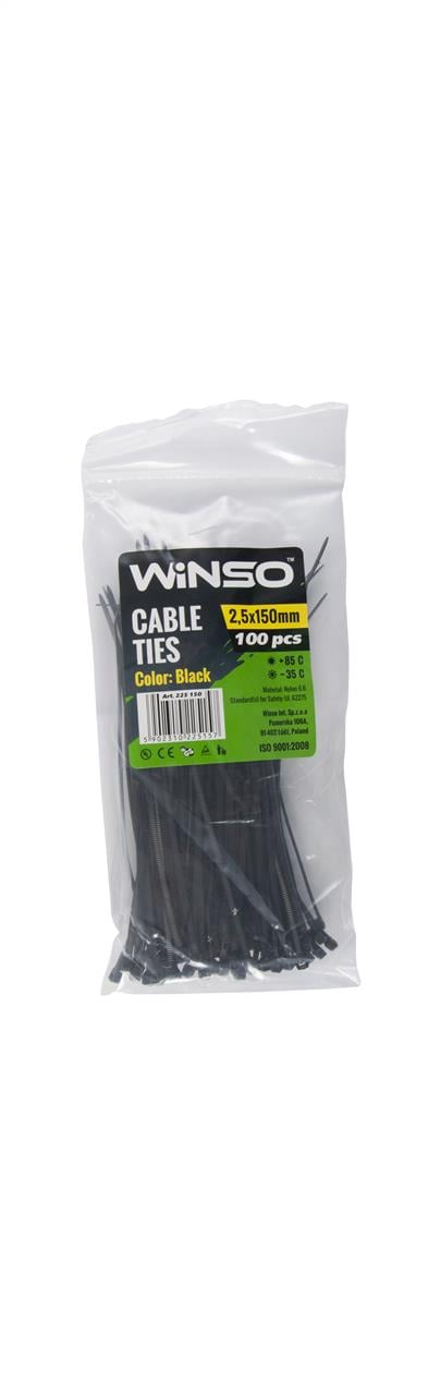 Winso 225150 Kunststoffklemme WINSO 2,5x150mm, schwarz (100Stk/Pack) 225150: Bestellen Sie in Polen zu einem guten Preis bei 2407.PL!