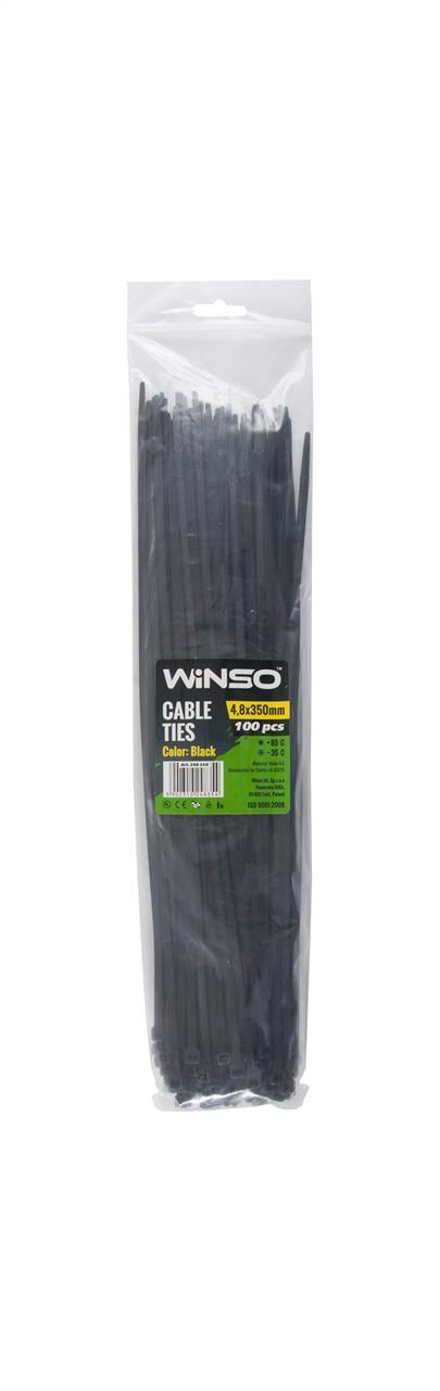 Winso 248350 Хомут пластиковый WINSO 4,8x350мм, черный (100шт/уп.) 248350: Отличная цена - Купить в Польше на 2407.PL!