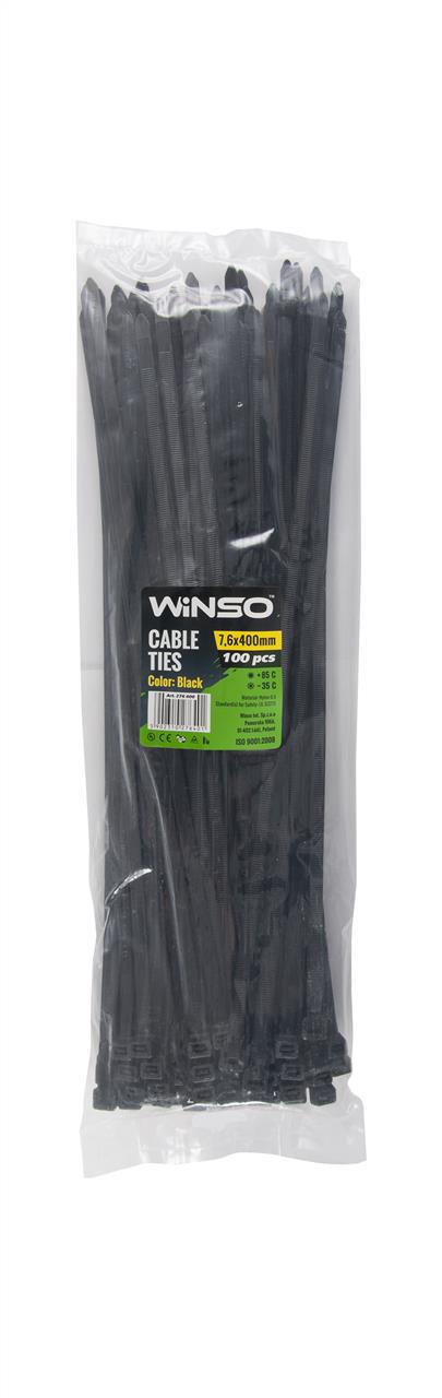 Winso 276400 Хомут пластиковый WINSO 7,6x400мм, черный (100шт/уп.) 276400: Отличная цена - Купить в Польше на 2407.PL!