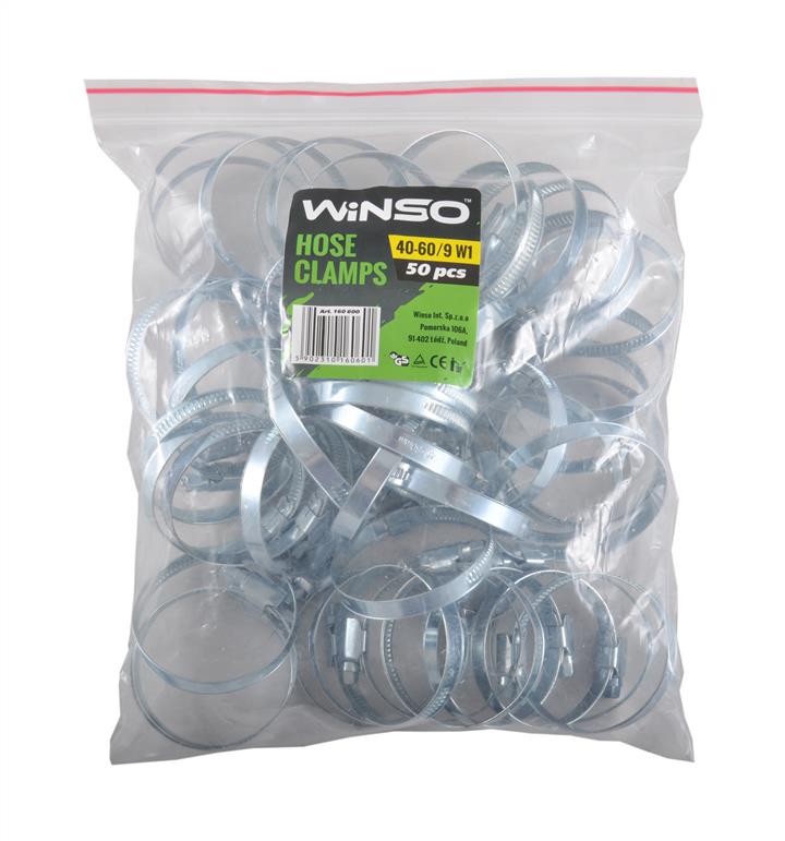 Winso 160600 Хомут черв'ячний WINSO 40-60мм, металевий нержавіюча сталь. 160600: Приваблива ціна - Купити у Польщі на 2407.PL!