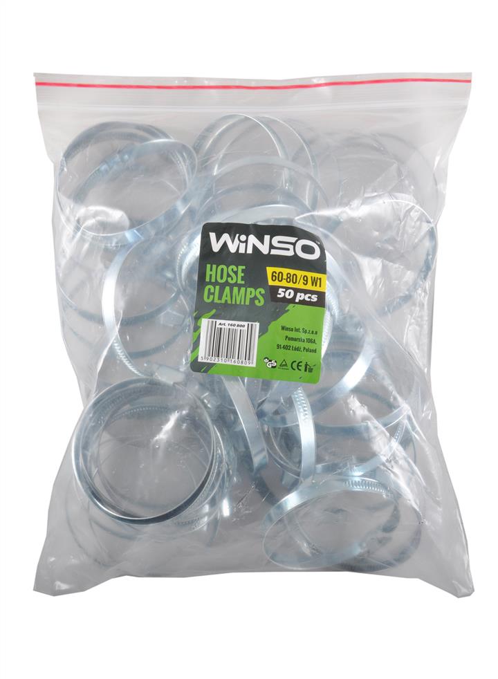 Winso 160800 Worm-drive clamp WINSO 60-80mm, metal stainless steel 160800: Buy near me in Poland at 2407.PL - Good price!