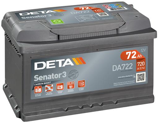 Deta DA722 Starterbatterie Deta Senator 3 12V 72Ah 720A(EN) R+ DA722: Bestellen Sie in Polen zu einem guten Preis bei 2407.PL!