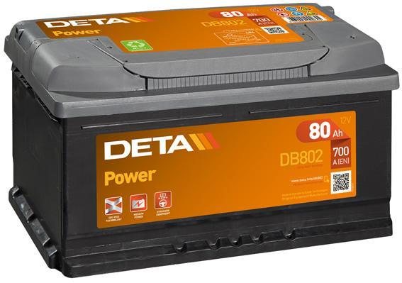Deta DB802 Starterbatterie Deta Power 12V 80Ah 700A(EN) R+ DB802: Bestellen Sie in Polen zu einem guten Preis bei 2407.PL!