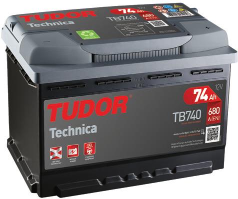 Tudor TB740 Battery Tudor 12V 74AH 680A(EN) R+ TB740: Buy near me in Poland at 2407.PL - Good price!