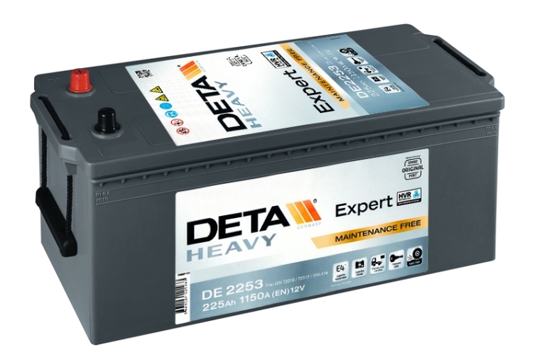 Deta DE2253 Аккумулятор Deta Heavy Expert 12В 225Ач 1150А(EN) L+ DE2253: Купить в Польше - Отличная цена на 2407.PL!