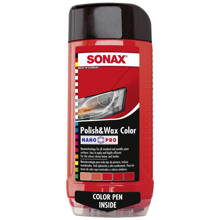 Sonax 296 400 Car polish (Teflon) with NanoPro wax + pencil, red, 500 ml 296400: Buy near me at 2407.PL in Poland at an Affordable price!