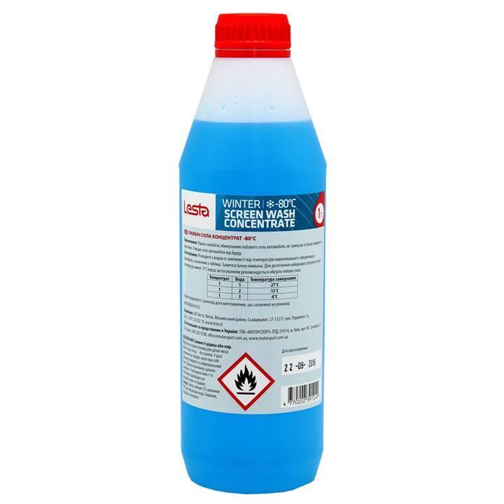 Lesta 391249 Winter windshield washer fluid, concentrate, -80°C, 1l 391249: Buy near me in Poland at 2407.PL - Good price!