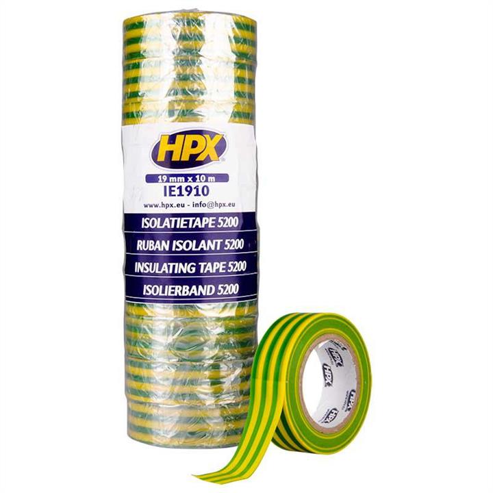 Hpx IE1910 Insulating tape yellow-green, 10 m IE1910: Buy near me in Poland at 2407.PL - Good price!