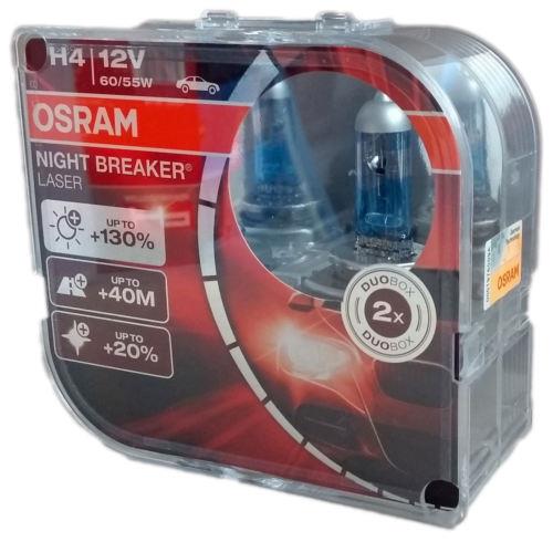 Osram 64193NBL-HCB Halogen lamp Osram Night Breaker Laser +130% 12V H4 60/55W +130% 64193NBLHCB: Buy near me in Poland at 2407.PL - Good price!