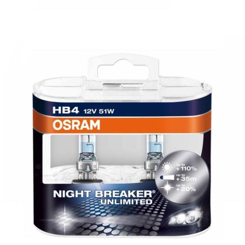 Osram 9006NBU Halogen lamp Osram Night Breaker Unlimited +110% 12V HB4 55W +110% 9006NBU: Buy near me in Poland at 2407.PL - Good price!