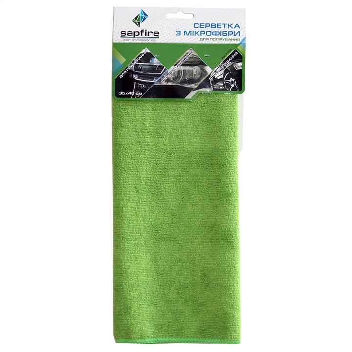 Sapfire 002883 Microfiber polishing cloth 35x40 cm, green 002883: Buy near me in Poland at 2407.PL - Good price!