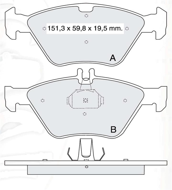 Klocki hamulcowe, zestaw DAfmi D155E