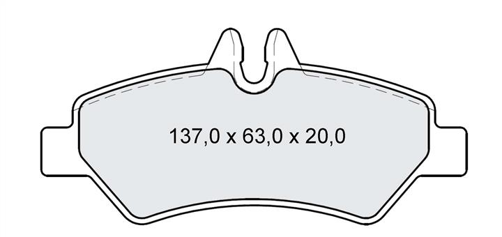 Rear disc brake pads, set DAfmi D237SM