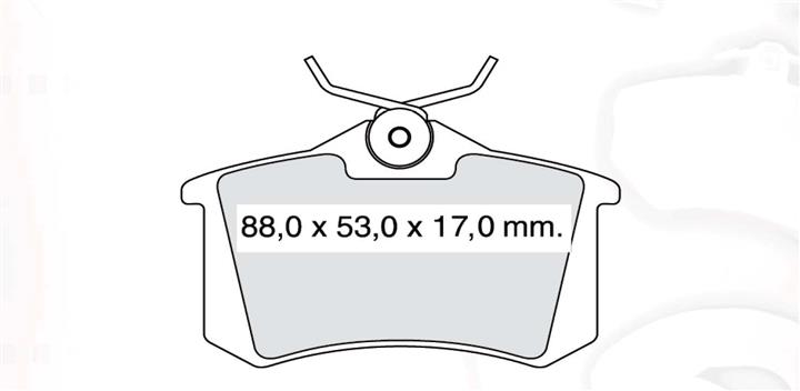 Klocki hamulcowe tylne, komplet DAfmi D481SM