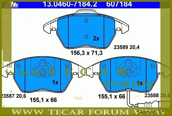 VAG 3C0 698 151 Disc brake pad set 3C0698151: Buy near me in Poland at 2407.PL - Good price!